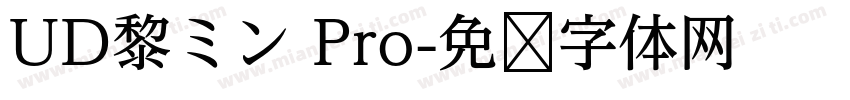 UD黎ミン Pro字体转换